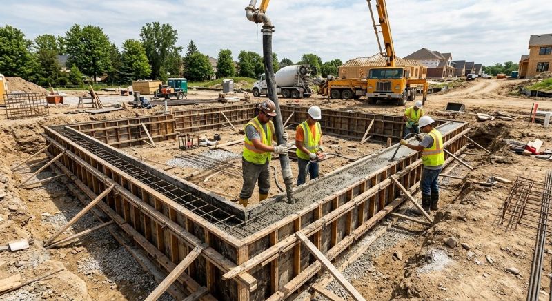 Foundation Wall Pouring in Fredericksburg, VA