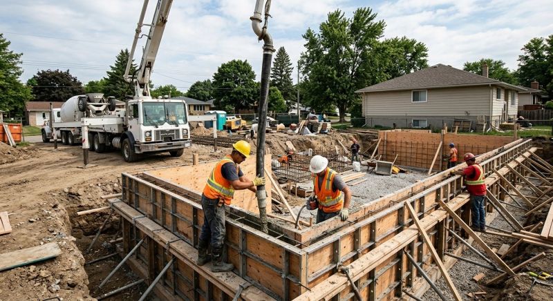 Foundation Wall Pouring in Fort Wayne, IN