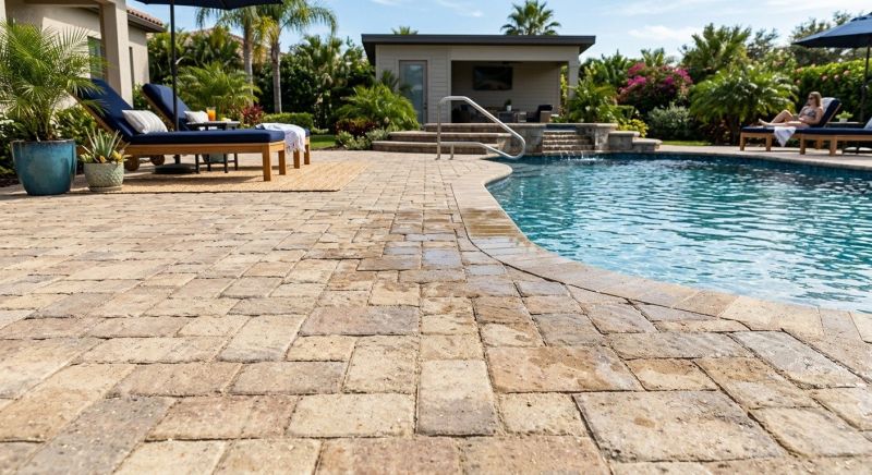 Poolside Hardscaping in Fairfield County, CT