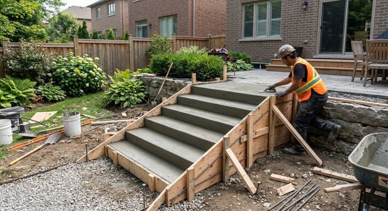 Poured Steps Installation in Denver, CO