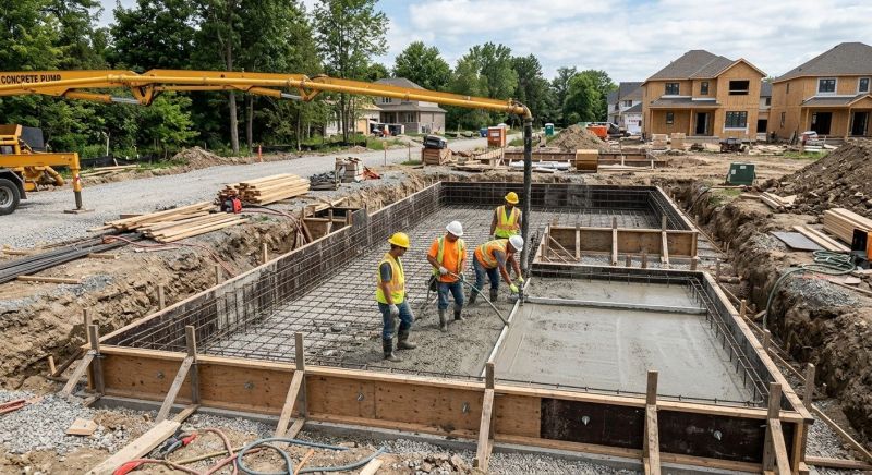 Cement Foundation Installation in Fredericksburg, VA