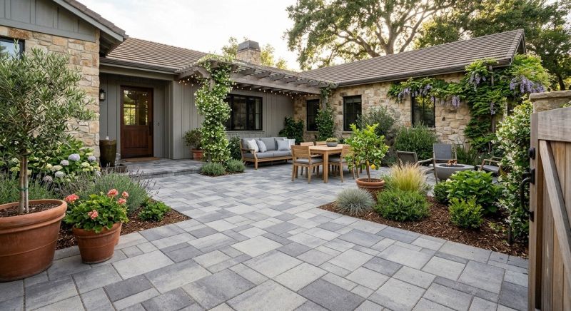 Limestone Patio Installation in Boston, MA