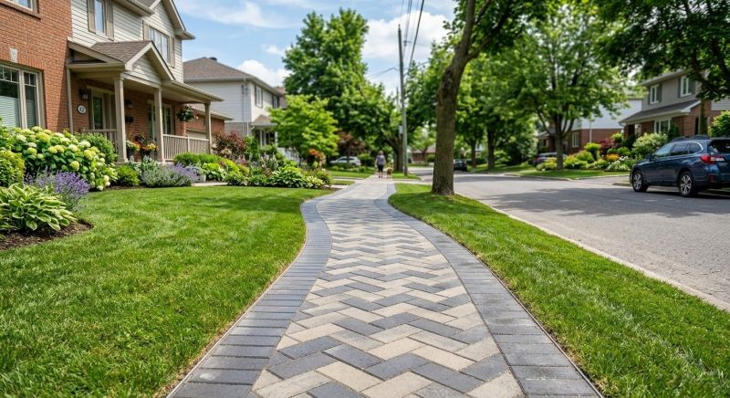 Sidewalk Pavers Installation in Boston, MA